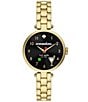 Color:Gold - Image 1 - Women's Holland Three-Hand Gold-Tone Stainless Steel Bracelet Watch