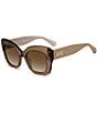 kate spade new york Women's Kalie 52mm Square Sunglasses, Color:Beige Crystal - Image 1