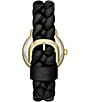 Color:Black - Image 3 - Women's Lily Avenue Three Hand Black Leather Strap Watch