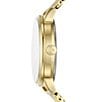 Color:Gold - Image 2 - Women's Metro Three Hand Gold Tone Crystal Stainless Steel Mesh Bracelet Watch