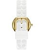 Color:White - Image 3 - Women's Mini Park Row Three Hand White Silicone Strap Watch
