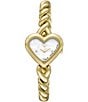 kate spade new york Women's Monroe Three Hand Gold Tone Stainless Steel Heart Bracelet Watch, Color:Gold - Image 1