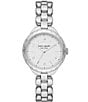 Color:Silver - Image 1 - Women's Morningside Three-Hand Stainless Steel Bracelet Watch