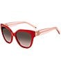 Color:Red - Image 1 - Women's Savanna Square Sunglasses