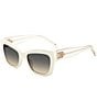 Color:White - Image 1 - Women's Valeria White Rectangle Sunglasses