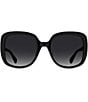 Color:Black - Image 2 - Women's Wenona 56mm Square Sunglasses