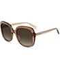 Color:Brown - Image 1 - Women's Wenona 56mm Square Sunglasses