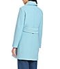 kate spade new york Wool Blend Point Collar Long Sleeve Single Breasted Coat, Color:Aqua Tourmaline - Image 2