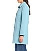 kate spade new york Wool Blend Point Collar Long Sleeve Single Breasted Coat, Color:Aqua Tourmaline - Image 3