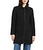 kate spade new york Wool Blend Point Collar Long Sleeve Single Breasted Coat, Color:Black - Image 2