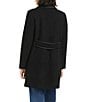 kate spade new york Wool Blend Point Collar Long Sleeve Single Breasted Coat, Color:Black - Image 3