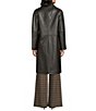 Katherine Kelly Genuine Lamb Leather Embossed Notch Collar Coat - Image 2