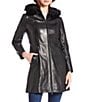 Katherine Kelly Genuine Lamb Leather Jacket with Removable Shearling Hood - Image 3