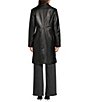 Katherine Kelly Genuine Lamb Leather Notch Collar Button Front Coat - Image 2