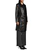 Katherine Kelly Genuine Lamb Leather Notch Collar Button Front Coat - Image 4