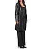 Katherine Kelly Genuine Lamb Leather Tulip Collar Snap Front Coat - Image 4