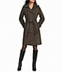 Katherine Kelly Genuine Leather Suede Olive Classic Trench Coat - Image 3