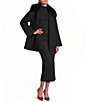 Katherine Kelly Pure Wool Cape with Removable Faux Fur Collar - Image 1