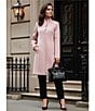Katherine Kelly Pure Wool Hidden Snap Tulip Collar Coat, Color:Blush - Image 5