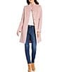 Katherine Kelly Pure Wool Hidden Snap Tulip Collar Coat, Color:Blush - Image 4
