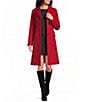Katherine Kelly Pure Wool Hidden Snap Wing Collar Coat - Image 1