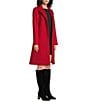 Katherine Kelly Pure Wool Hidden Snap Wing Collar Coat - Image 4