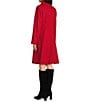 Katherine Kelly Pure Wool Hidden Snap Wing Collar Coat - Image 5