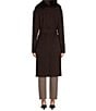 Katherine Kelly Pure Wool Removable Faux Fur Collar Maxi Coat - Image 2