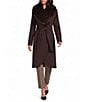 Katherine Kelly Pure Wool Removable Faux Fur Collar Maxi Coat - Image 1