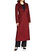 Katherine Kelly Pure Wool One Button Notch Collar Coat, Color:Merlot - Image 2