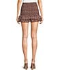 KatieJNYC Katie J NYC Posie Print Smocked Coordinating Skirt, Color:Brown - Image 2