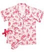 Katie Kime Austin Toile Woven Shorty Pajama Set, Color:Pink - Image 2