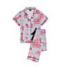 Katie Kime Dallas Toile Woven Pant Pajama Set, Color:Blue/Pink - Image 2