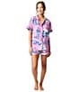 Katie Kime Marfa Toile Woven Shorty Pajama Set, Color:Pink - Image 3