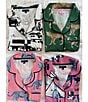 Katie Kime Marfa Toile Woven Shorty Pajama Set, Color:Pink - Image 5