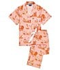 Katie Kime Nashville Toile Woven Pajama Pant Set, Color:Pink - Image 3