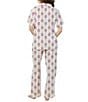 Katie Kime Pickleball Print Woven Short Sleeve Notch Collar Long Pajama Set - Image 2