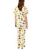 Katie Kime World Is Your Oyster Woven Pajama Pant Set, Color:White - Image 2