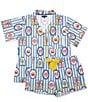 Katie Kime Woven Seaside Stripe Print Short Sleeve Notch Collar Shorty Pajama Set - Image 3