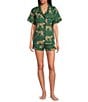 Katie Kime Woven Cheetah Print Shorty Pajama Set - Image 1