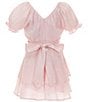 KatieJNYC Big Girls 7-16 Delilah Short Sleeve Fit & Flare Dress, Color:Baby Pink - Image 2