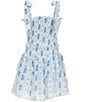 KatieJNYC Big Girls Emerson Printed Tie Dress, Color:Santorini Stripe - Image 2