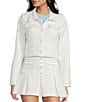 KatieJNYC Charlize Cropped Coordinating Jacket, Color:Ivory - Image 3