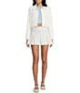 KatieJNYC Charlize Cropped Coordinating Jacket, Color:Ivory - Image 5