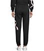 KatieJNYC Dylan Bow Coordinating Jogger Pants, Color:Black - Image 2