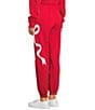 KatieJNYC Dylan Bow Coordinating Jogger Pants, Color:Red - Image 4