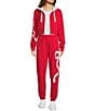 KatieJNYC Dylan Bow Coordinating Jogger Pants, Color:Red - Image 5