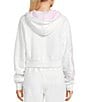 KatieJNYC Dylan Bow Coordinating Zip Up Hoodie Jacket, Color:White - Image 2