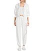 KatieJNYC Dylan Bow Coordinating Zip Up Hoodie Jacket, Color:White - Image 4