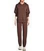 KatieJNYC Dylan Coordinating Jogger Sweatpants, Color:Chocolate - Image 3